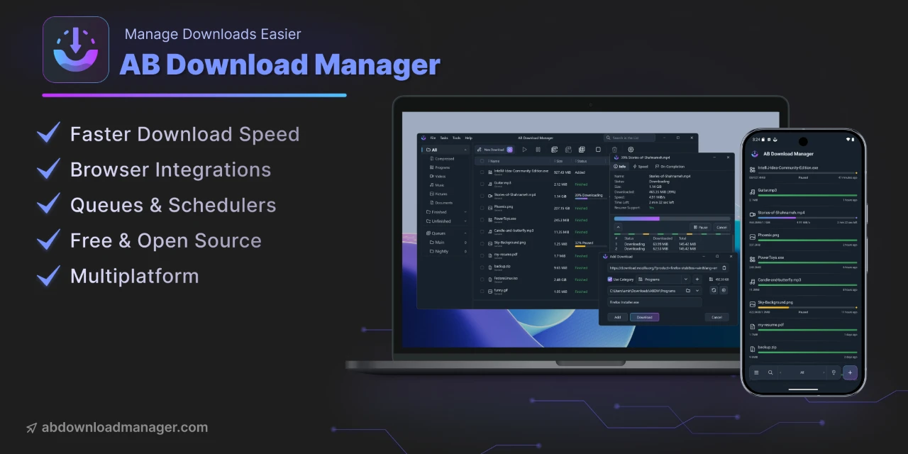 ab-download-manager 主界面