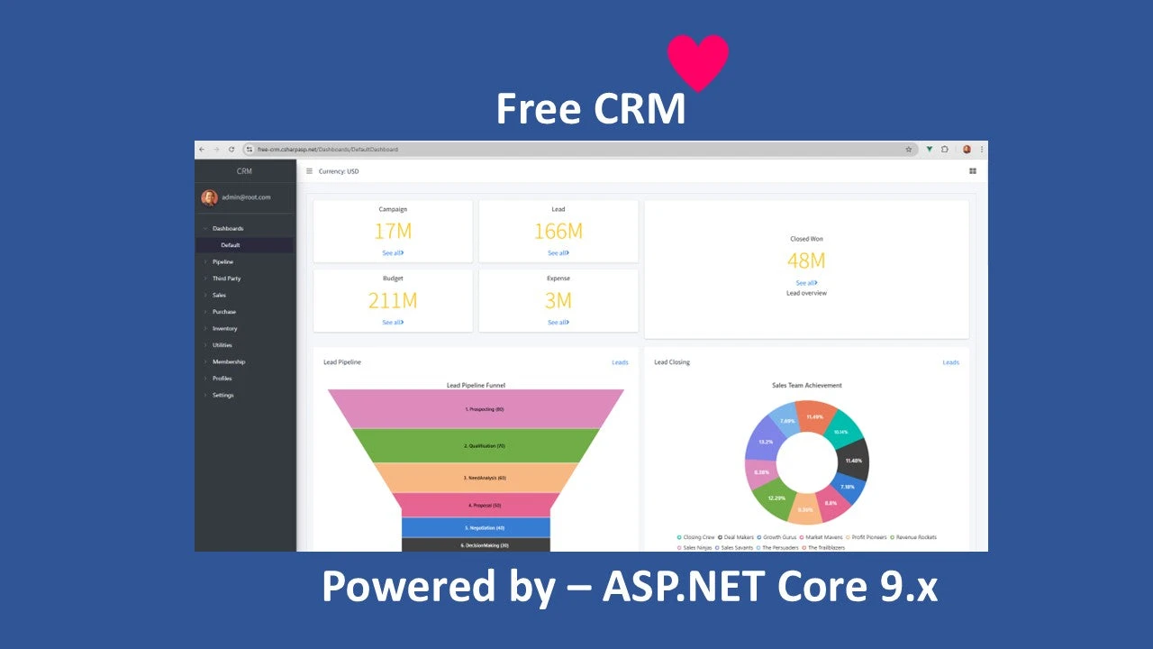 Free-CRM 主界面