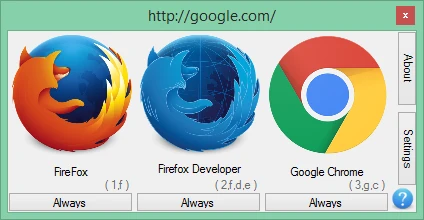 BrowserSelect 主界面
