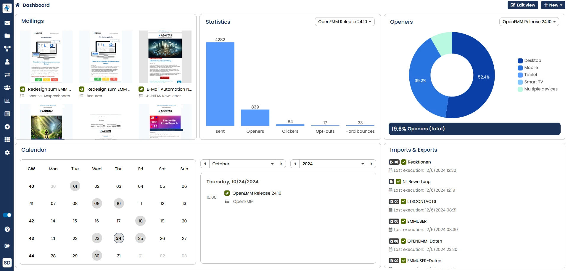 openemm 主界面
