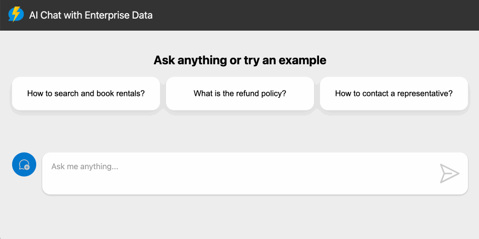 serverless-chat-langchainjs 主界面