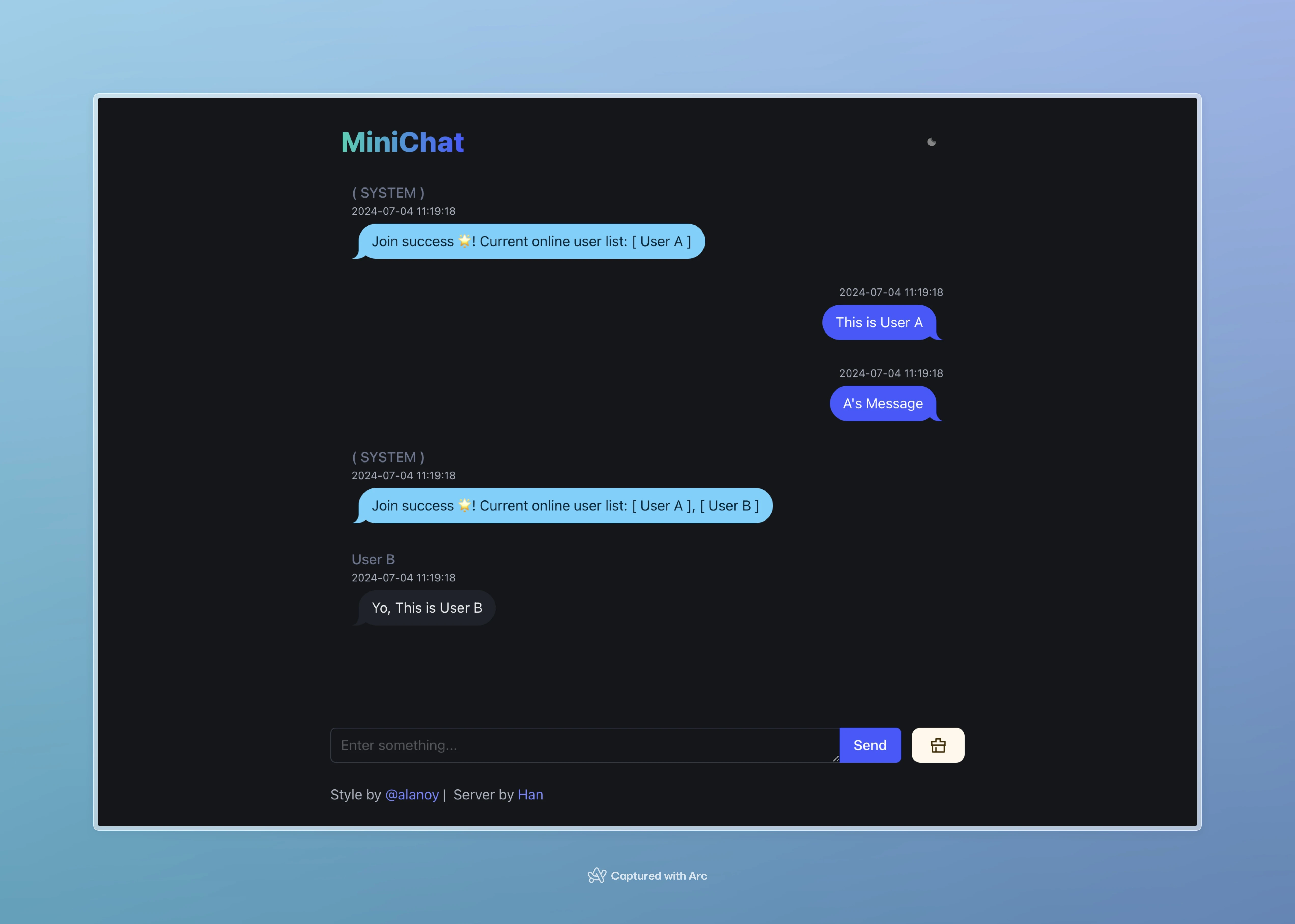 minichat 界面截图