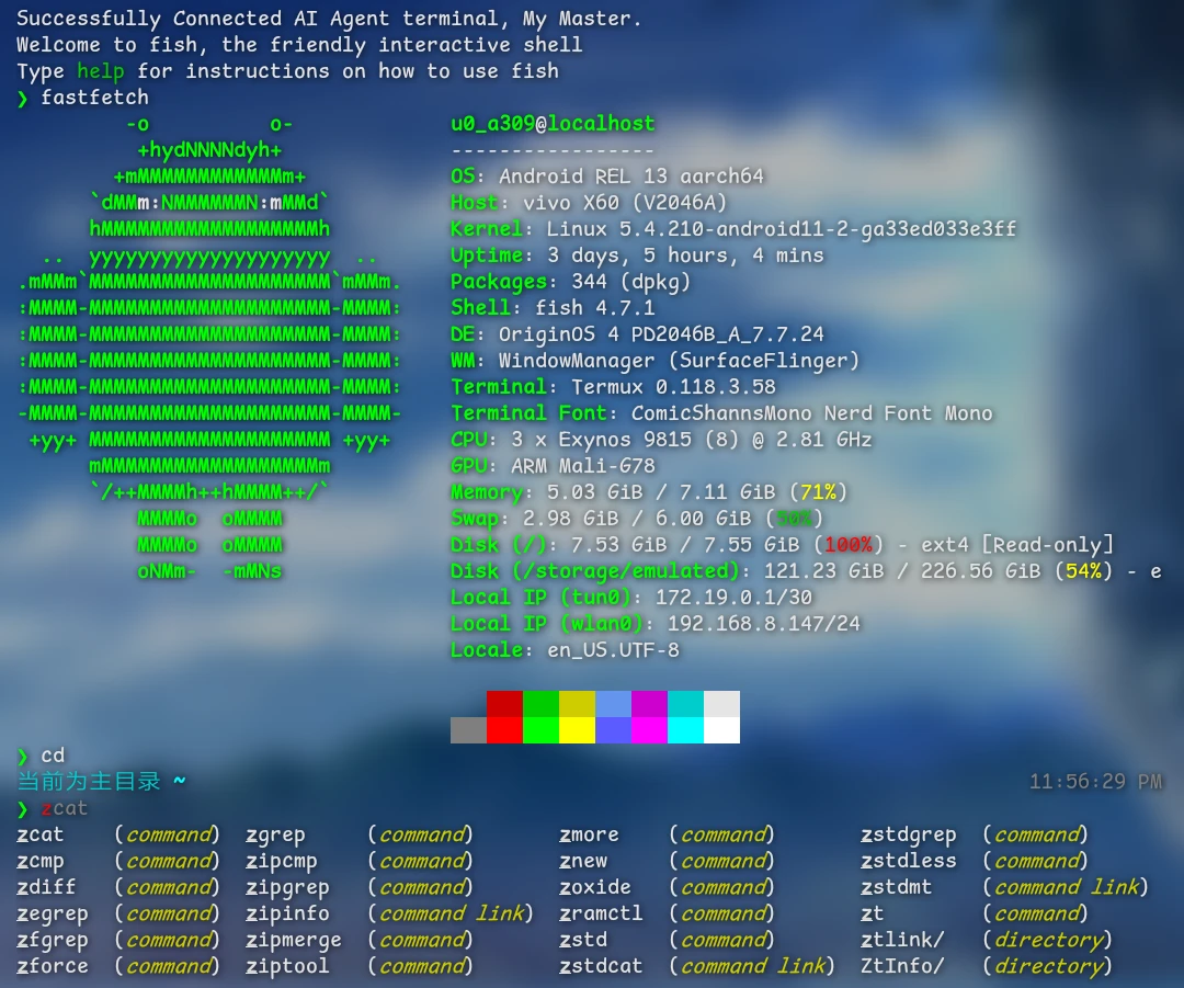 ZeroTermux 界面截图