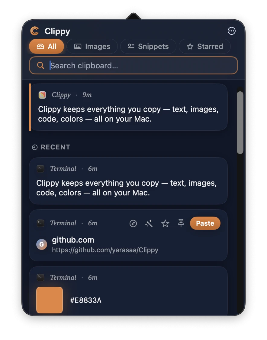 Clippy 主界面