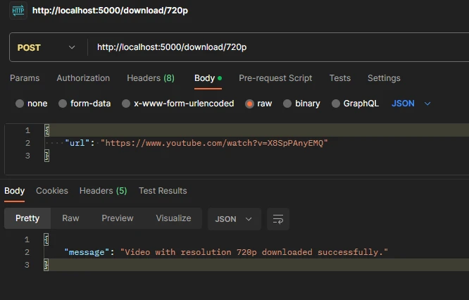 youtube-video-downloader-api 主界面