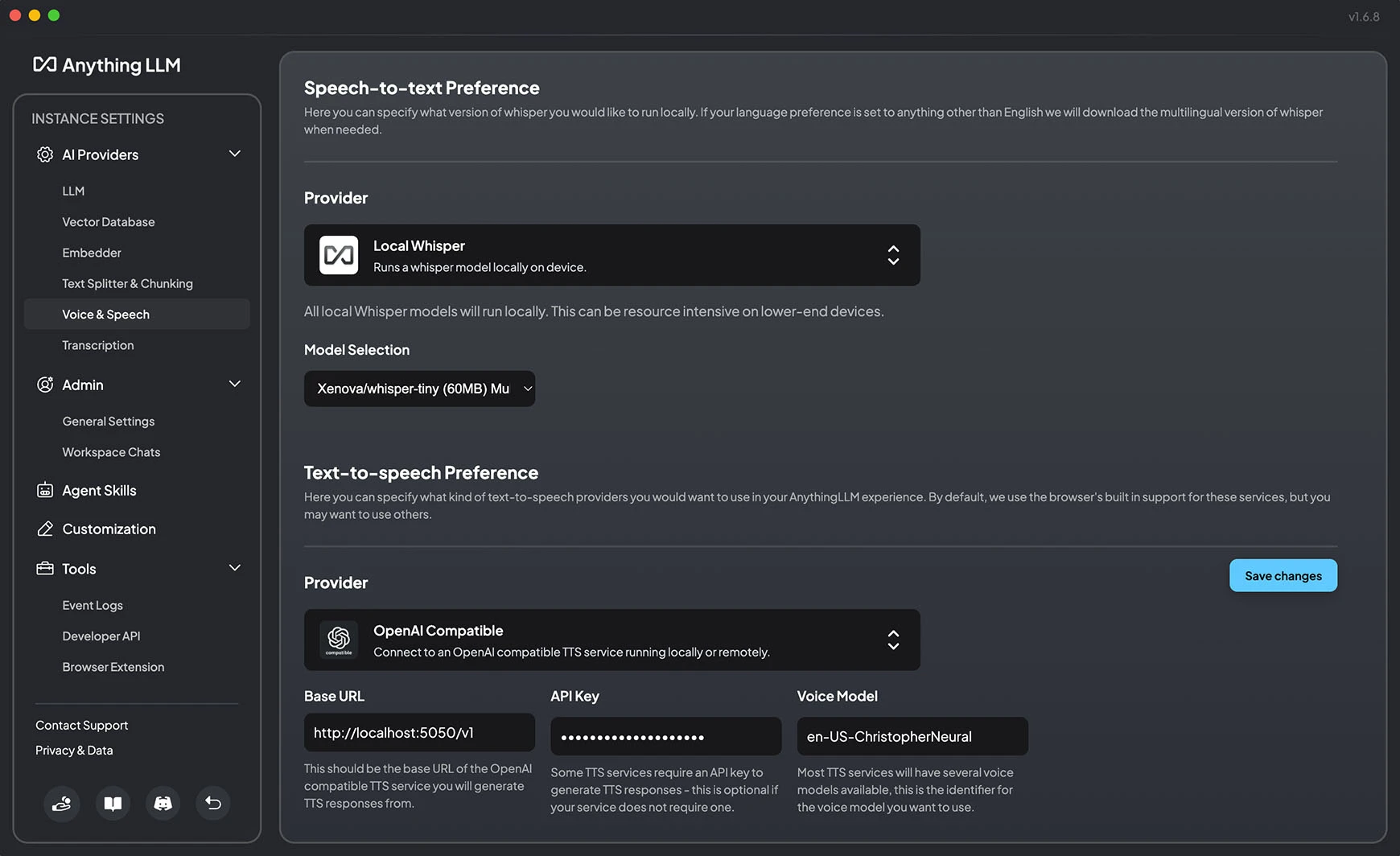 openai-edge-tts 界面截图