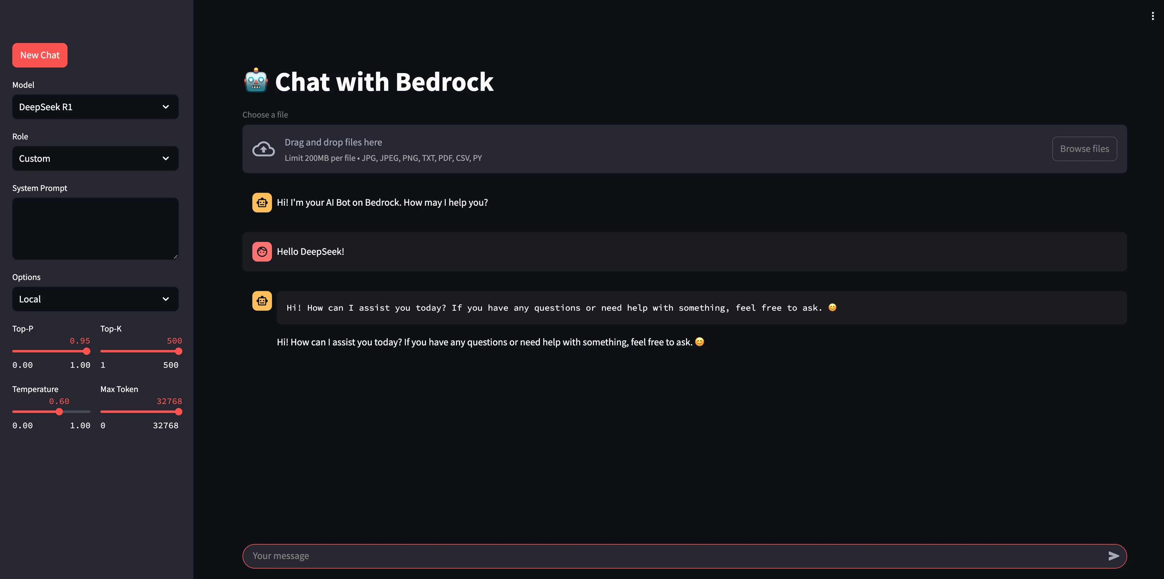Bedrock-ChatBot-with-LangChain-and-Streamlit 界面截图