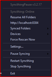 syncthingpause 主界面