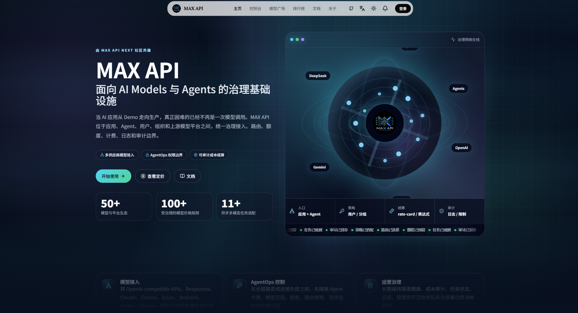 MAX-API 主界面