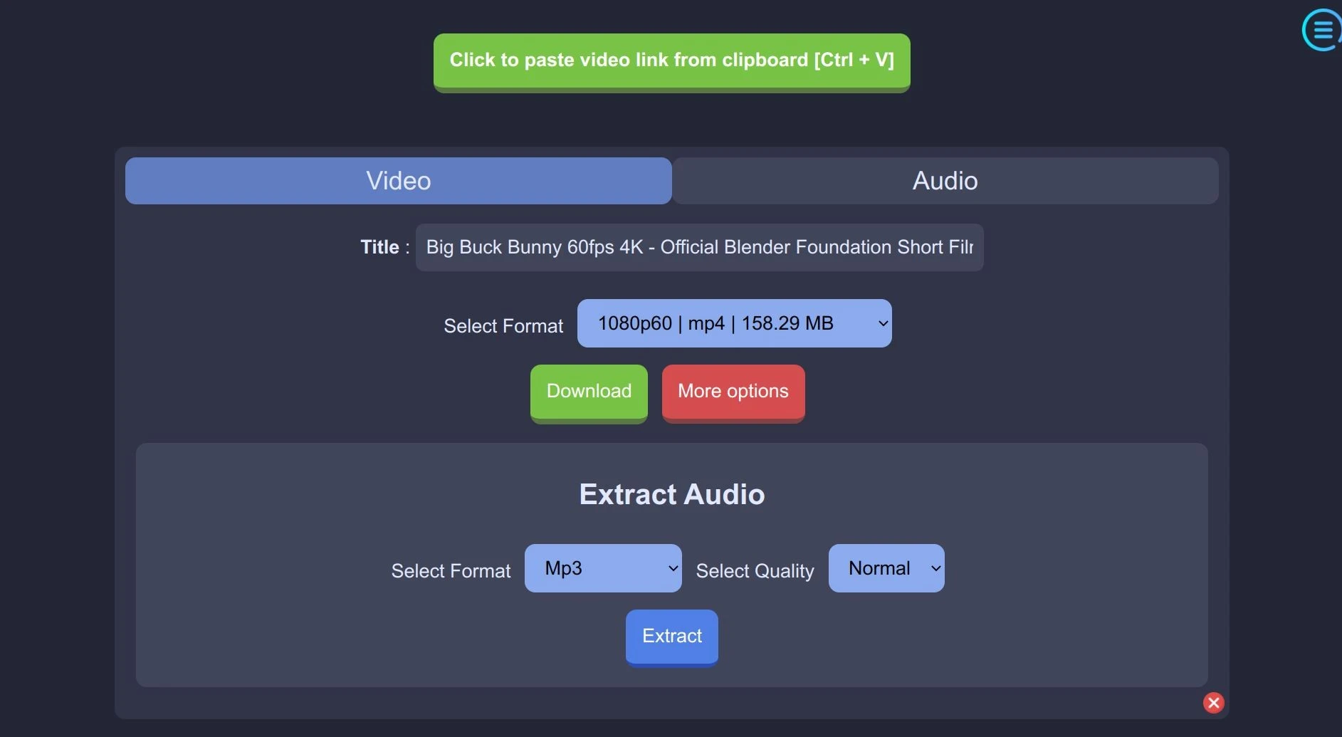 ytDownloader 主界面