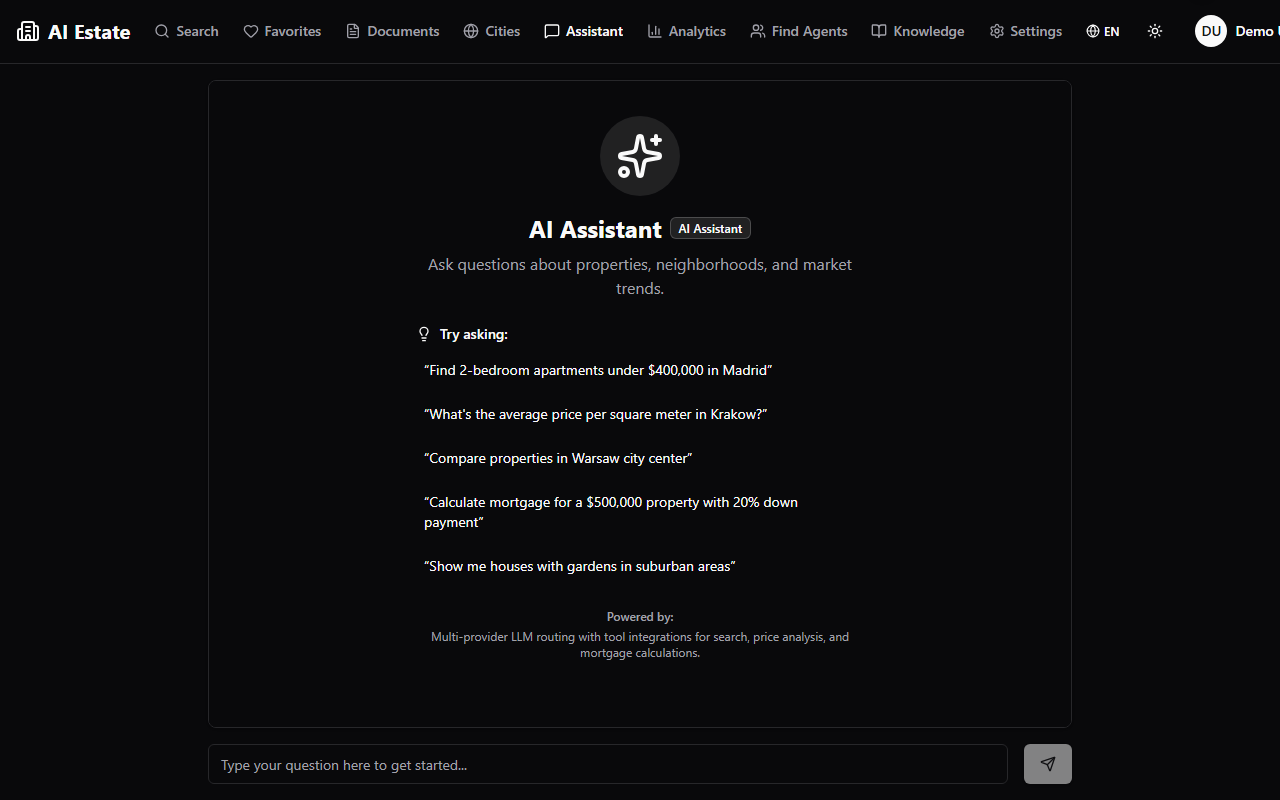 ai-real-estate-assistant 界面截图