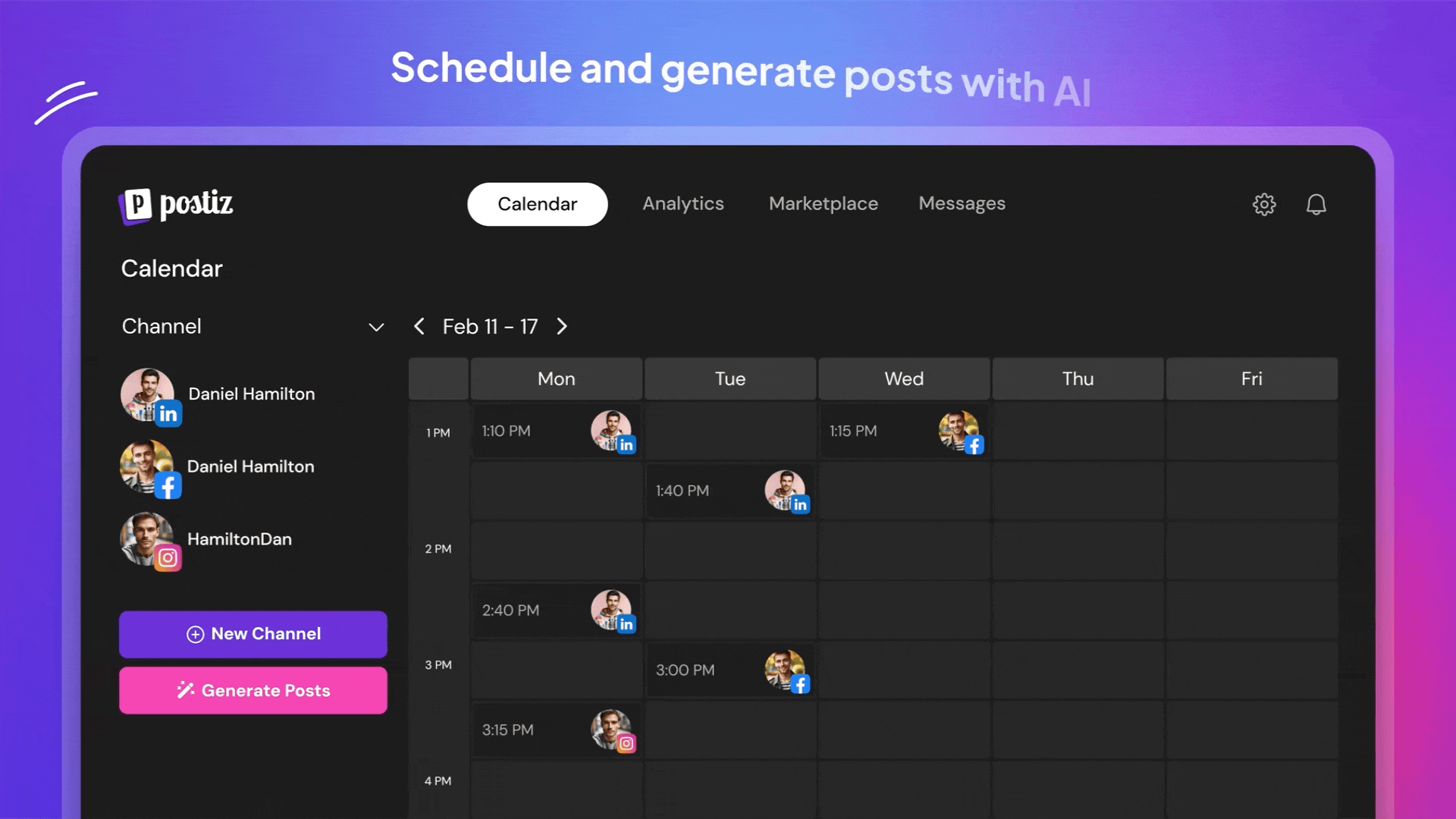 postiz-app 主界面