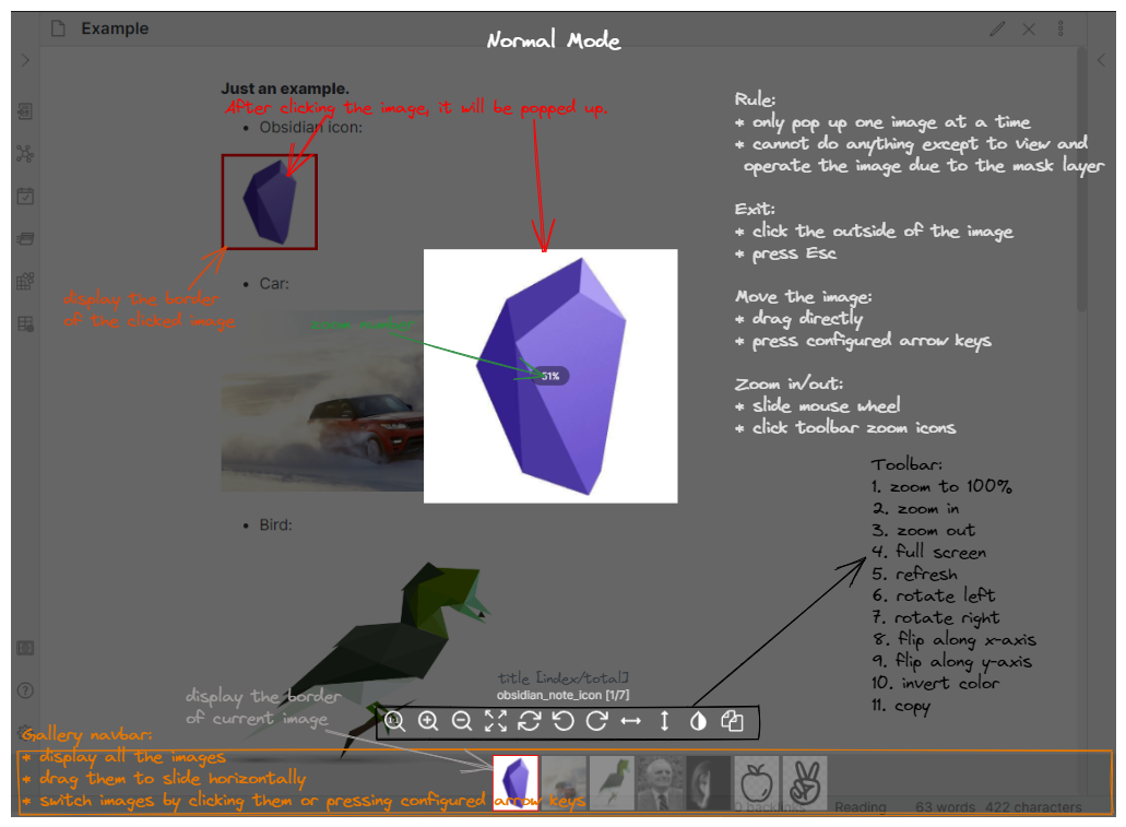 obsidian-image-toolkit 主界面