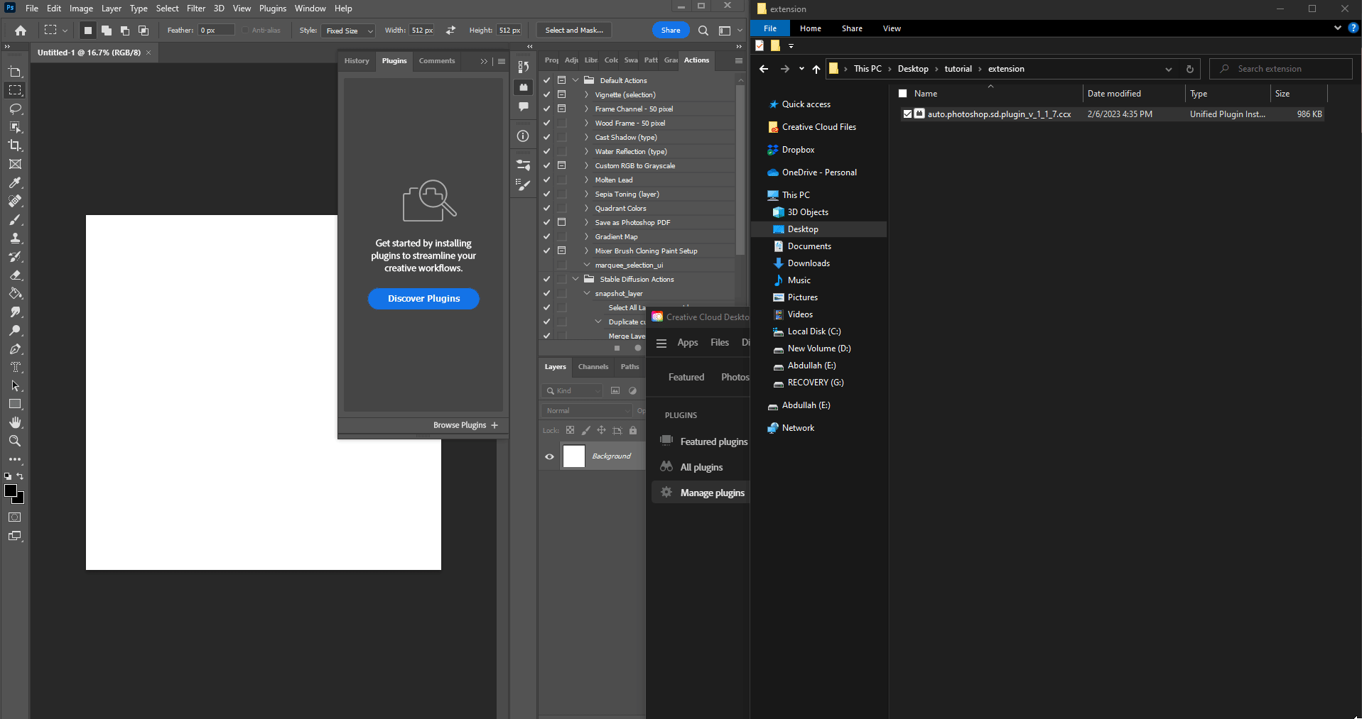 Auto-Photoshop-StableDiffusion-Plugin 界面截图