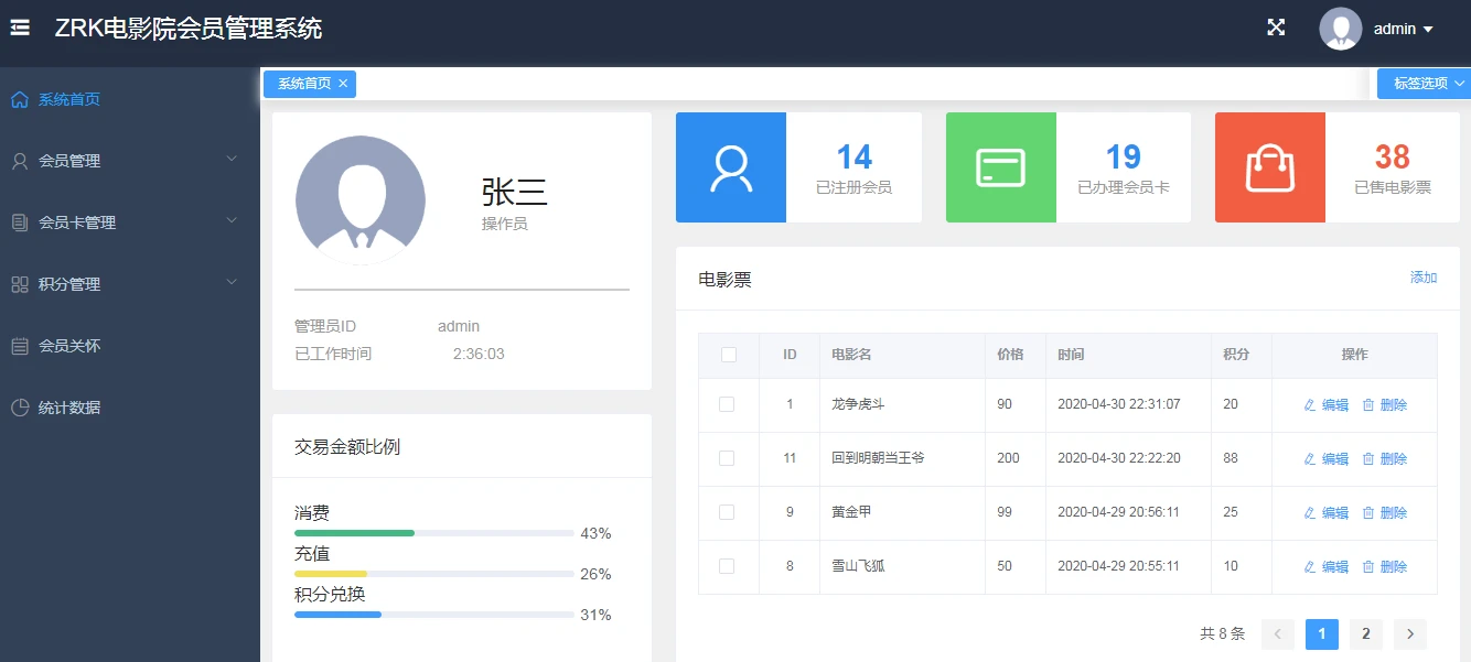 cinema 界面截图