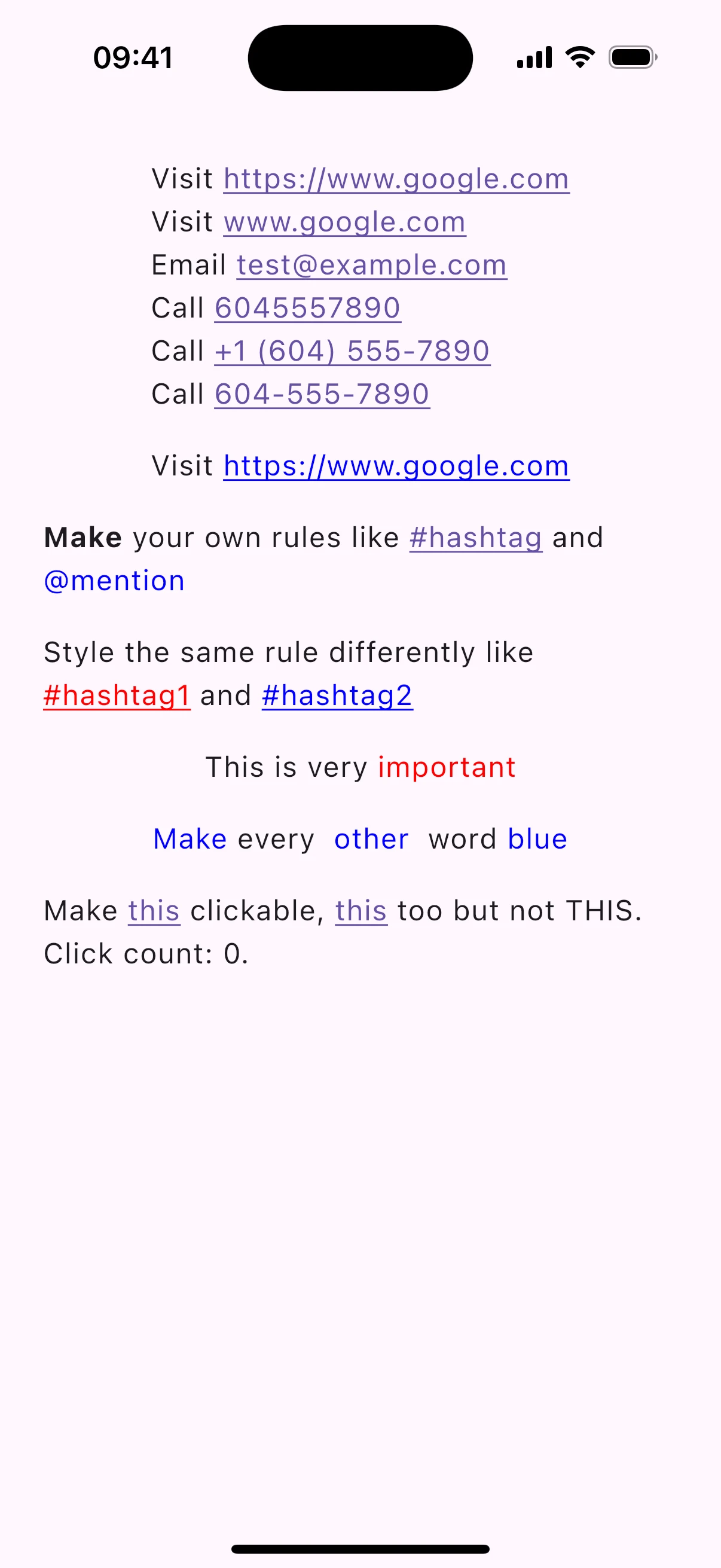 AutoLinkText 界面截图