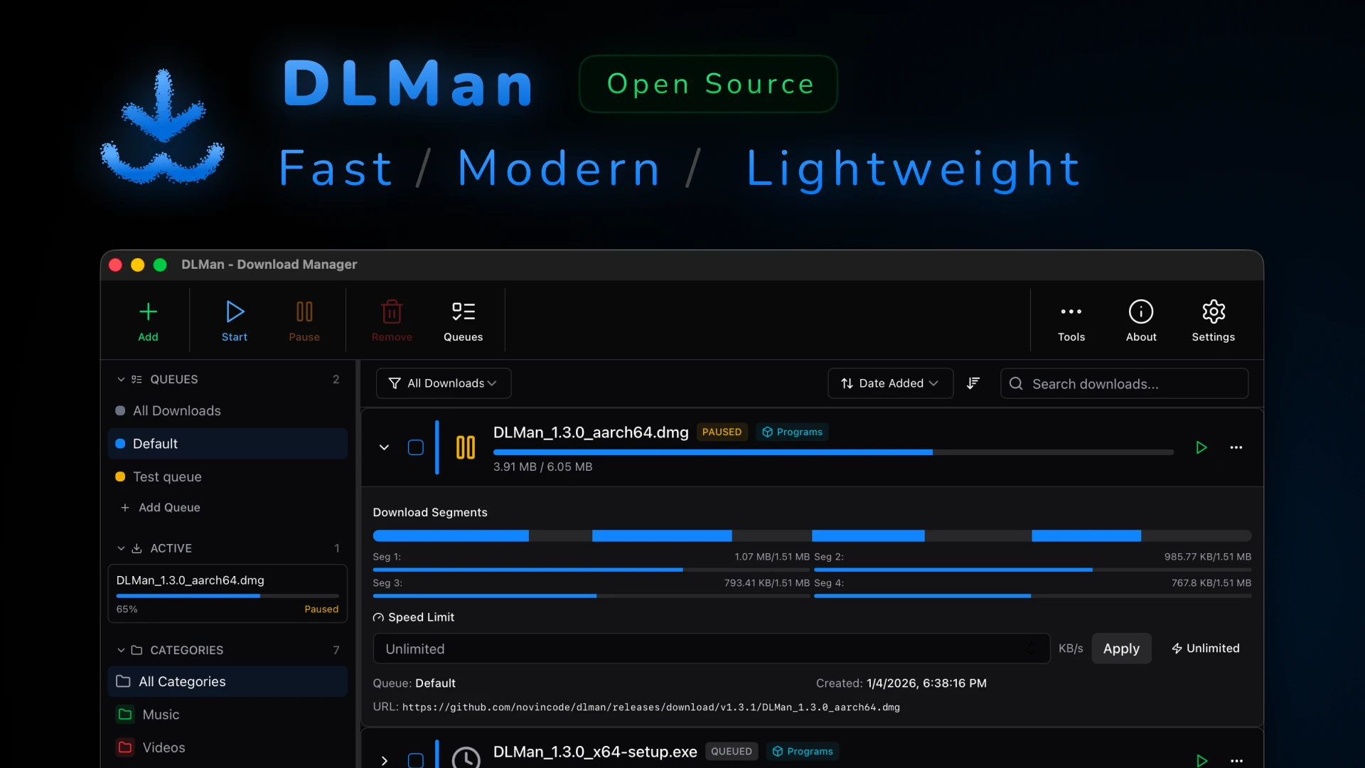 dlman 主界面