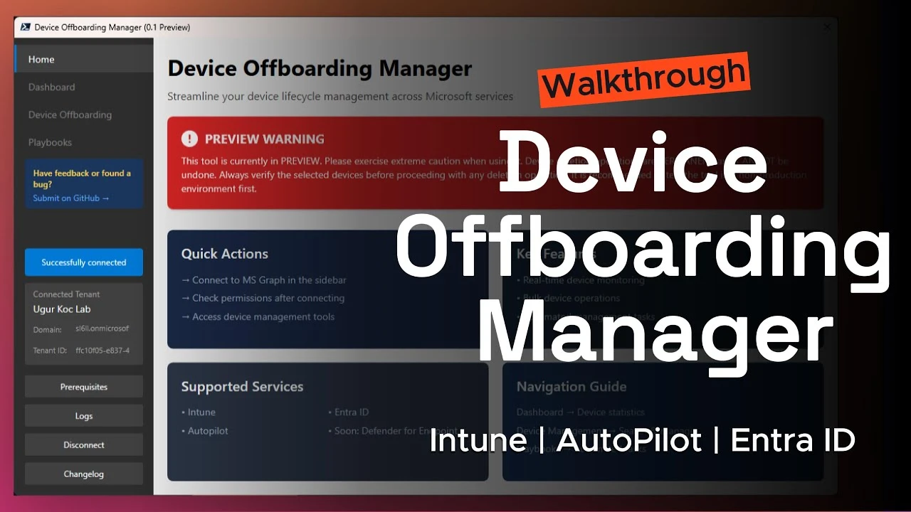 DeviceOffboardingManager 主界面