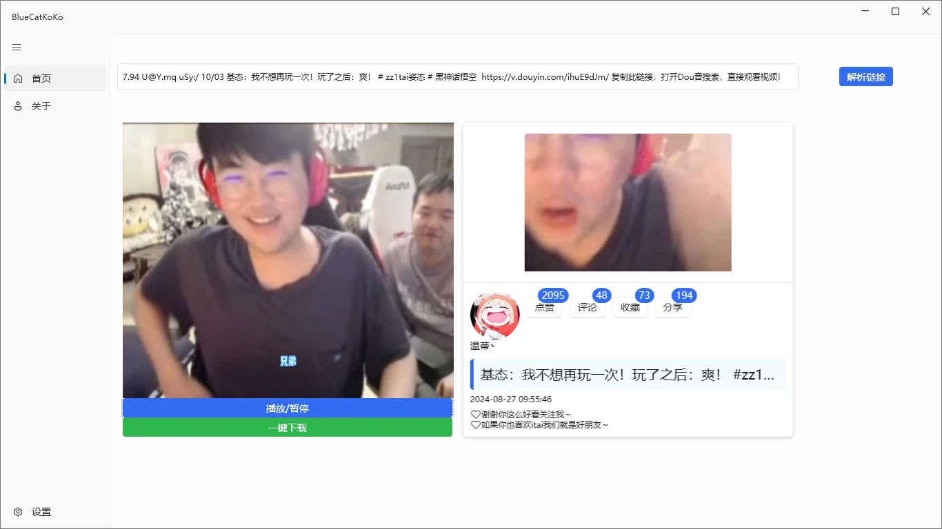 BlueCatKoKo 主界面