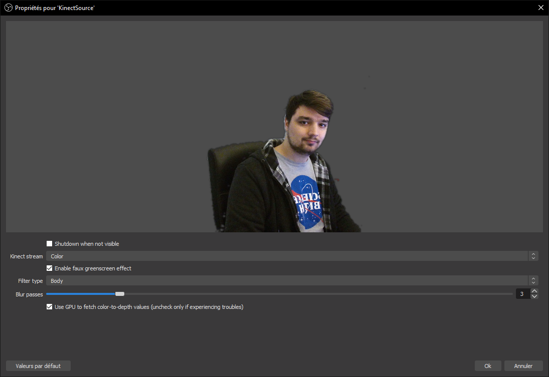obs-kinect 主界面