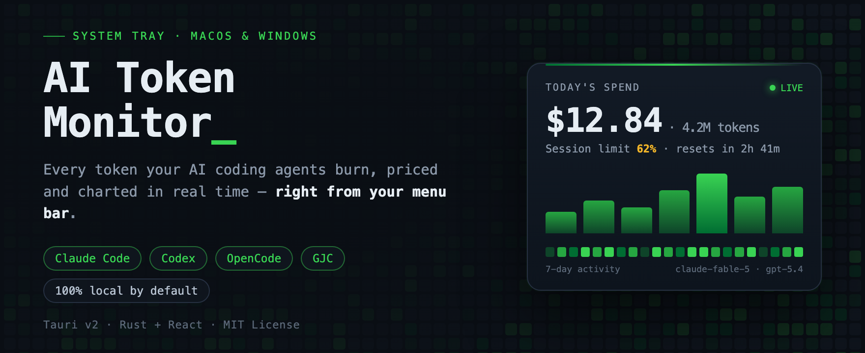 ai-token-monitor 主界面