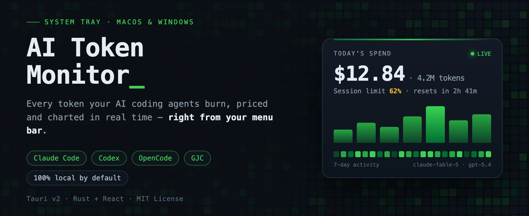 ai-token-monitor 主界面