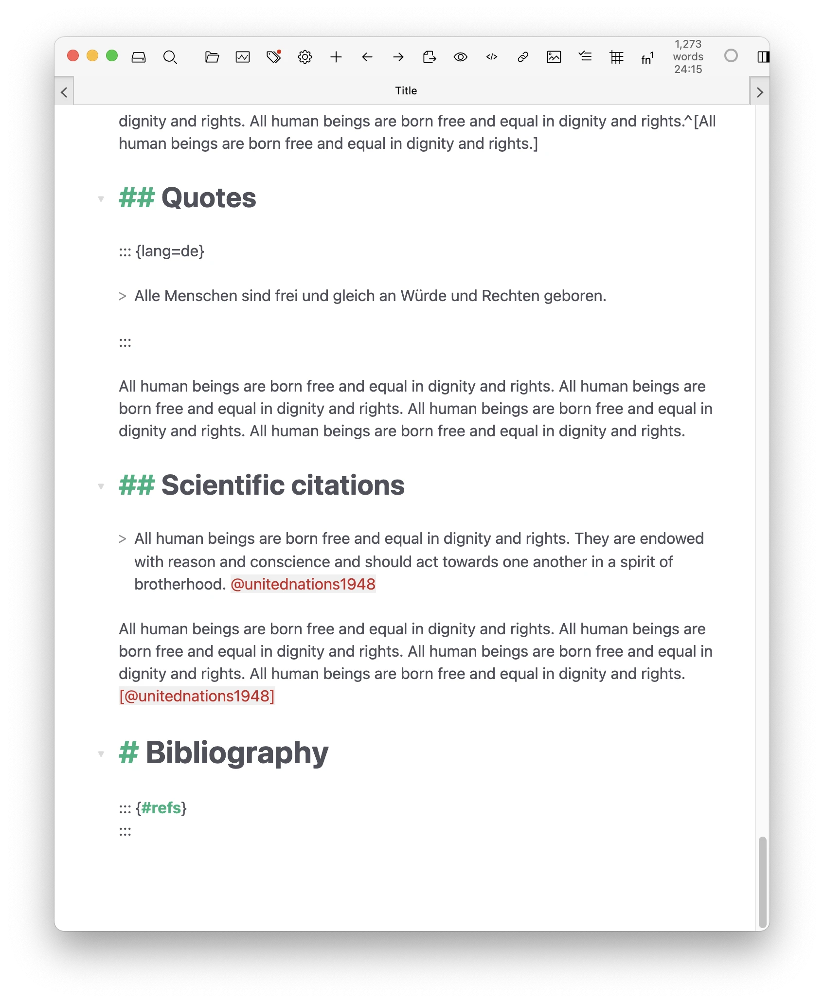 academic-pandoc-template 界面截图