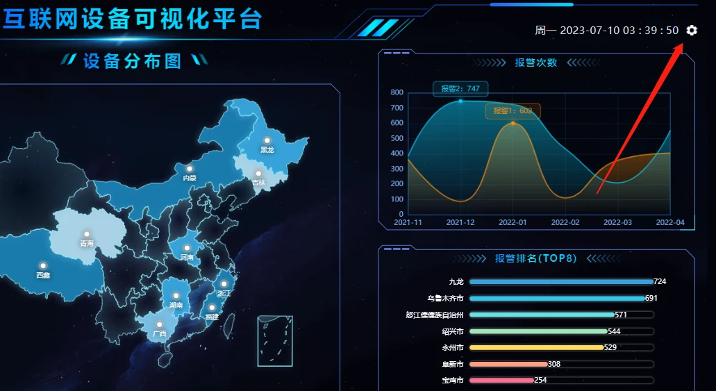 IofTV-Screen-Vue3 界面截图