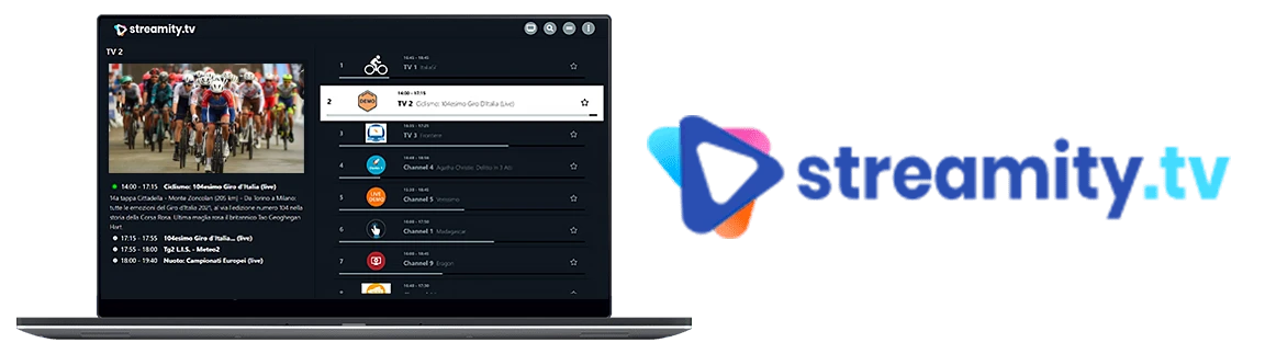 Streamity-Xtream-IPTV-Web-player 主界面