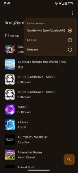 SongSync 界面截图