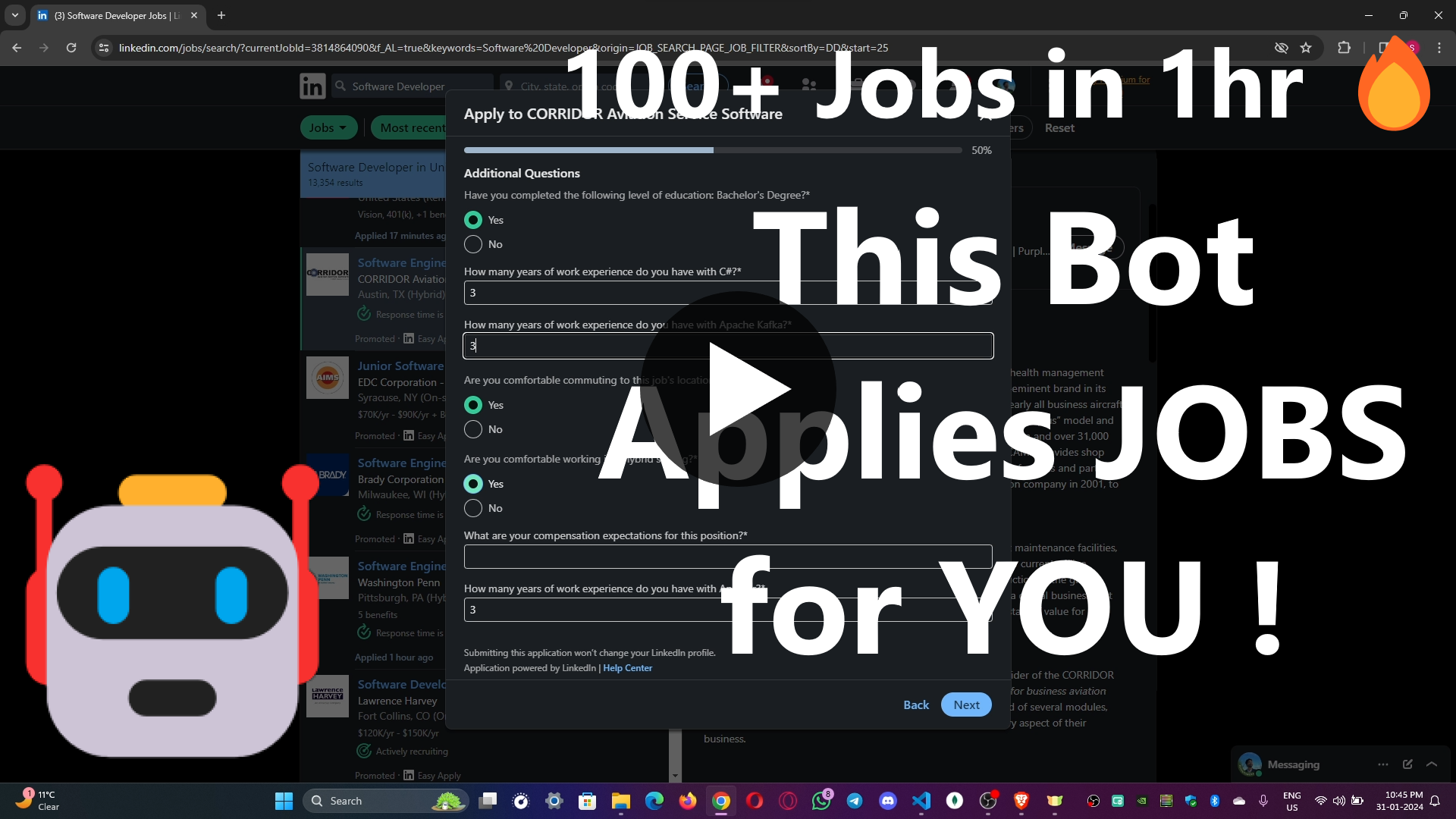 Auto_job_applier_linkedIn 主界面