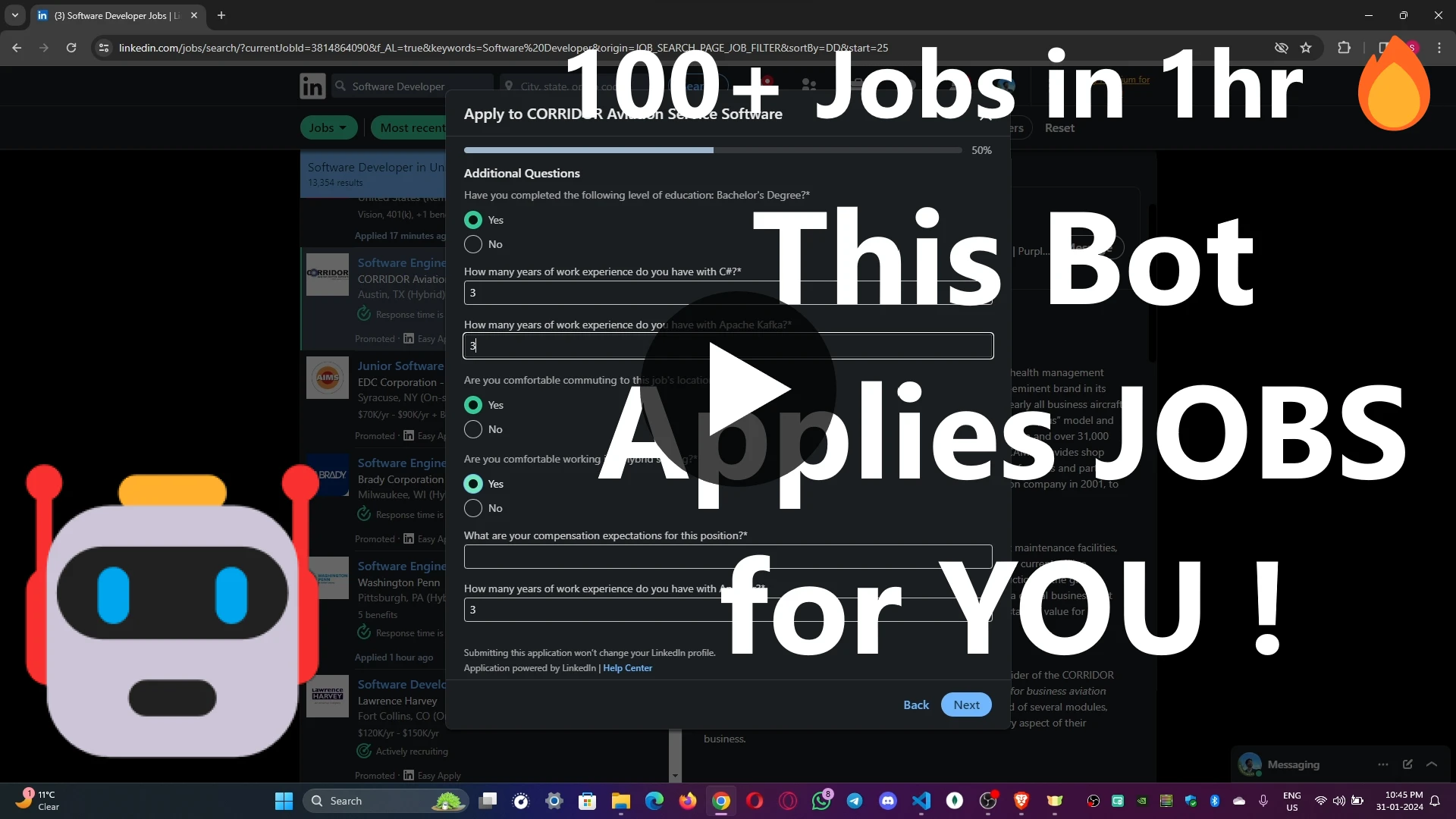 Auto_job_applier_linkedIn 主界面
