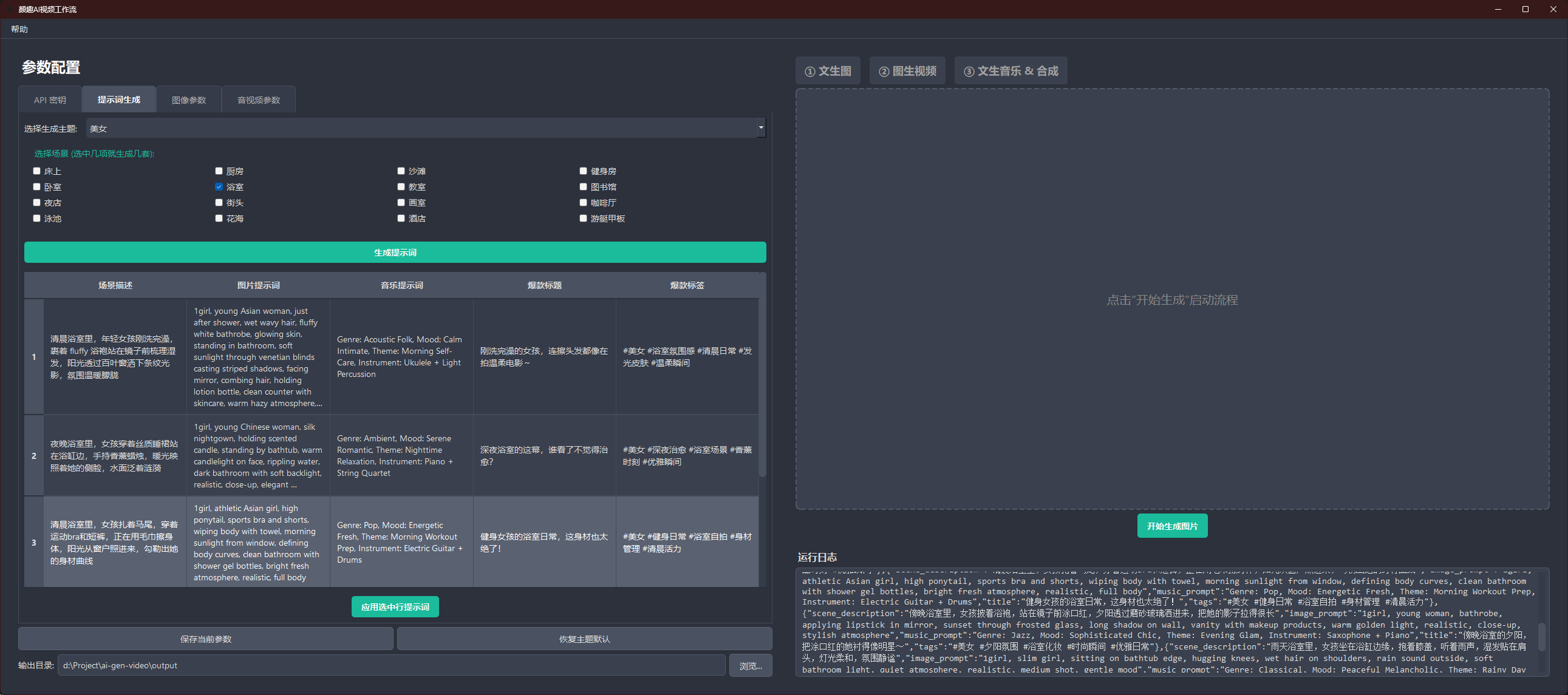 ai-video-workflow 主界面