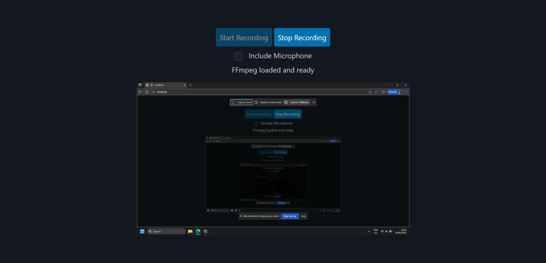 Web-ScreenRec 主界面