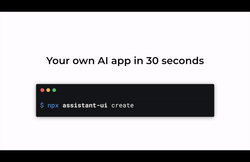 assistant-ui 主界面