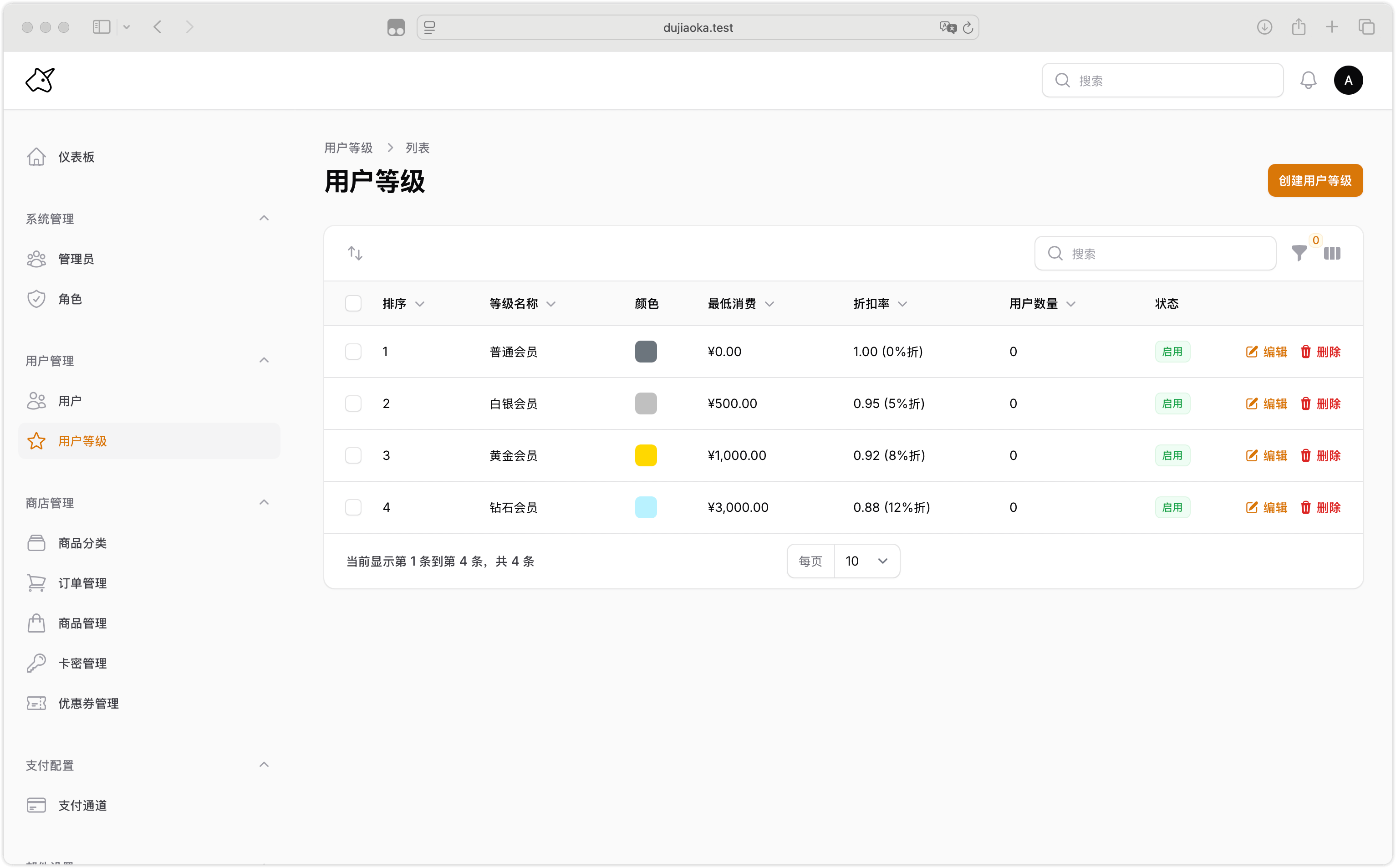 dujiaoka 界面截图