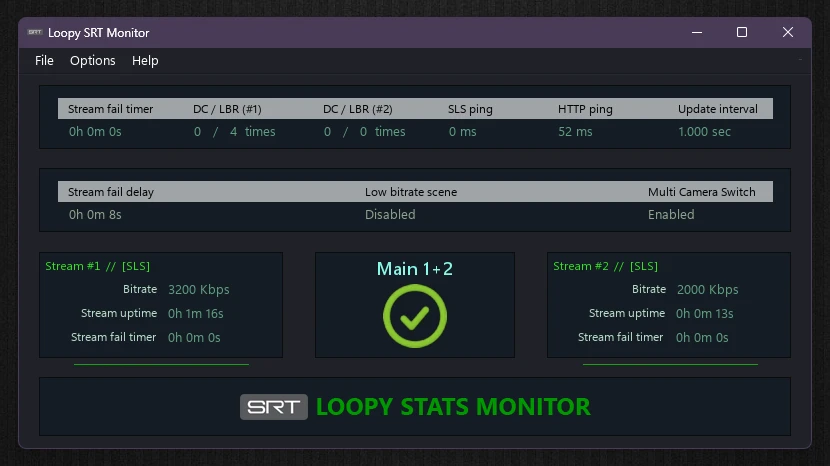SRT-Stats-Monitor 界面截图