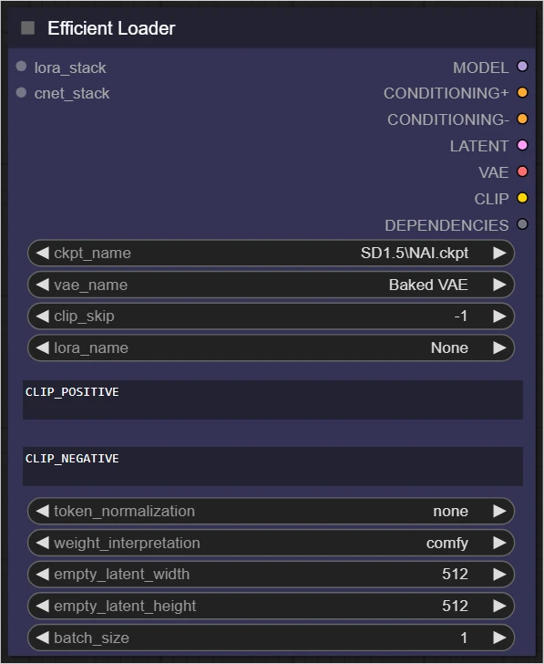 efficiency-nodes-comfyui 界面截图