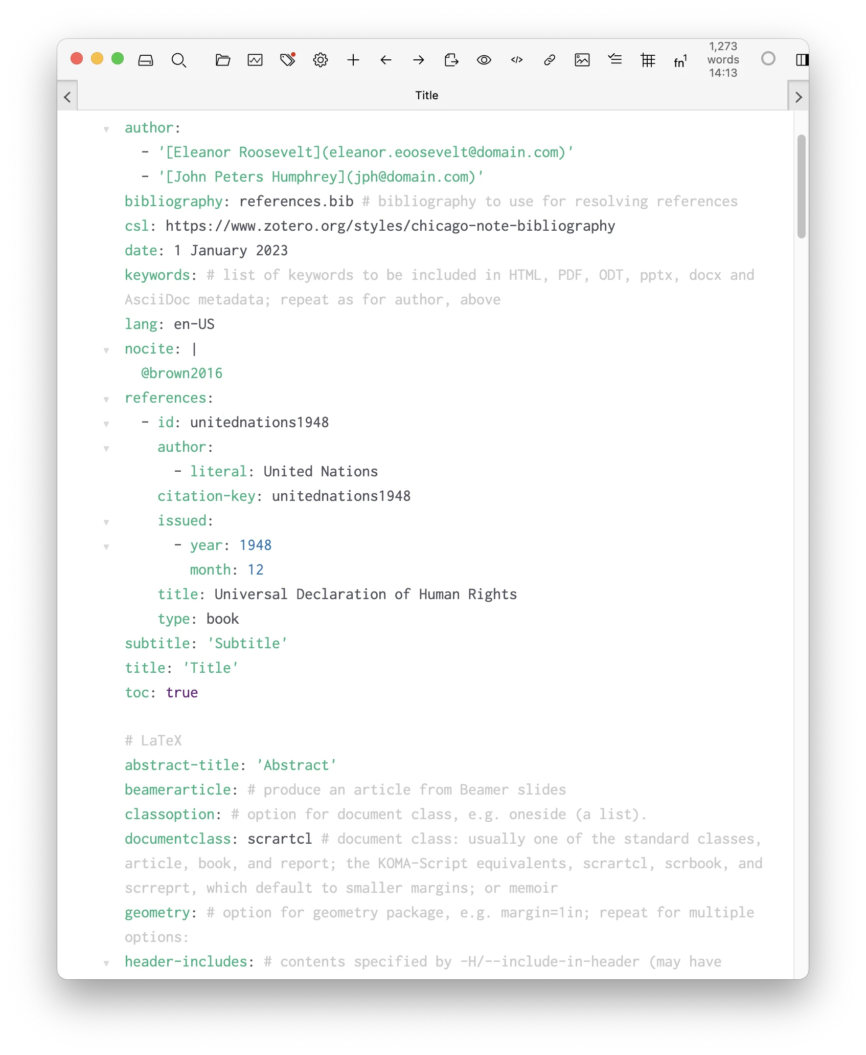 academic-pandoc-template 主界面