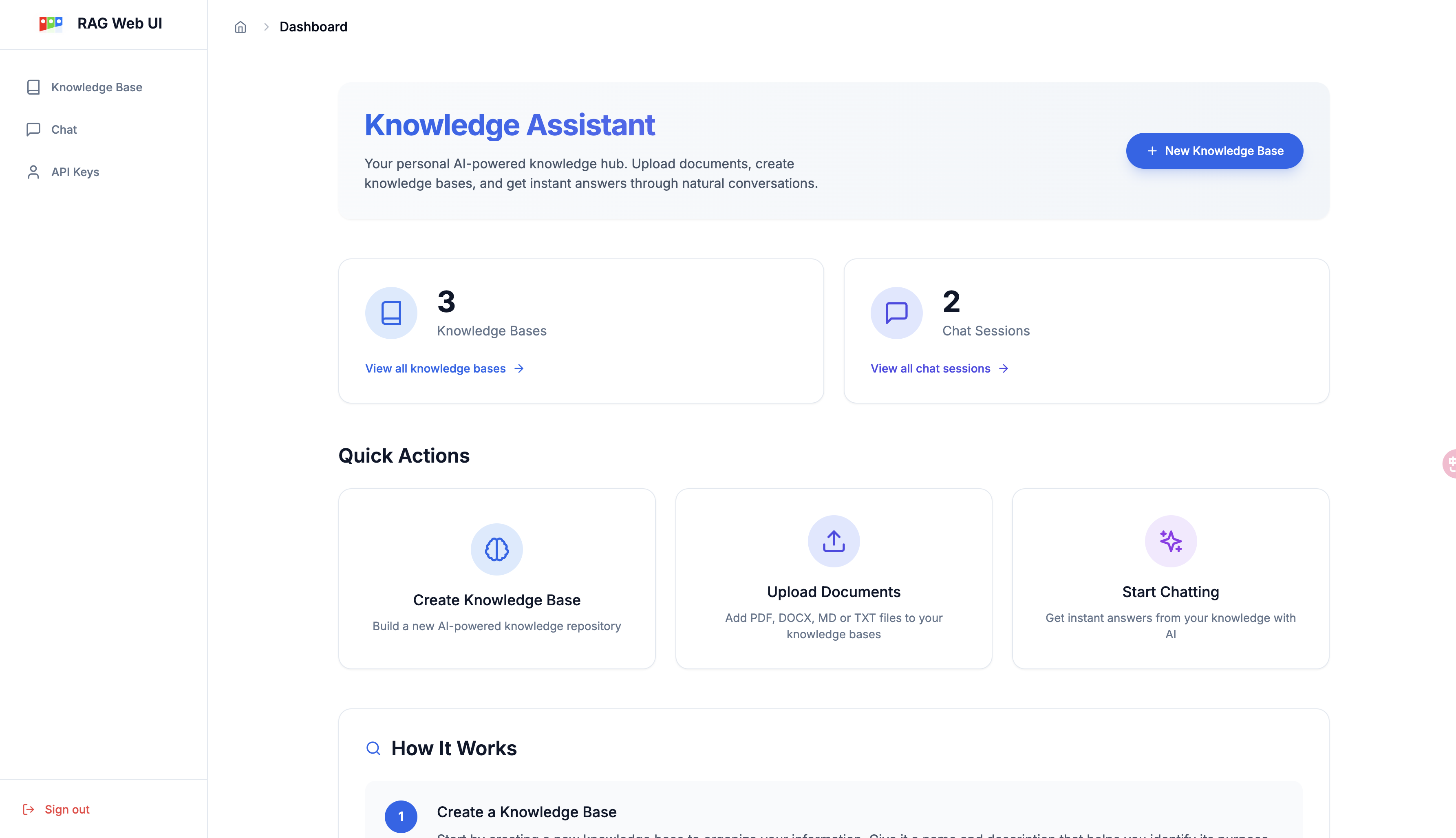 rag-web-ui 界面截图