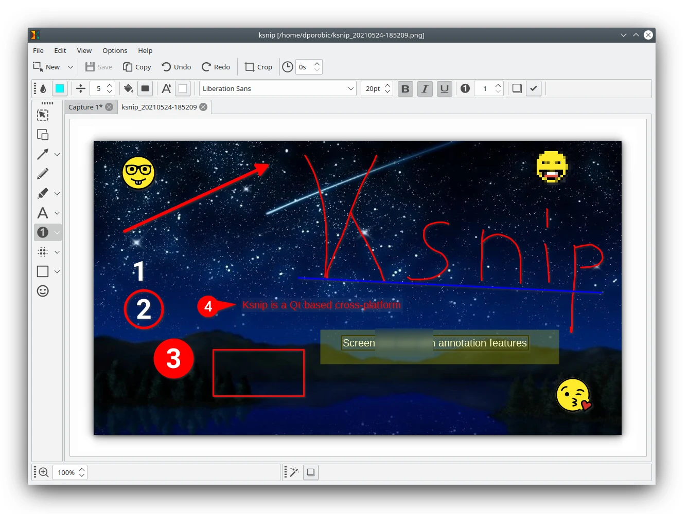 ksnip 主界面