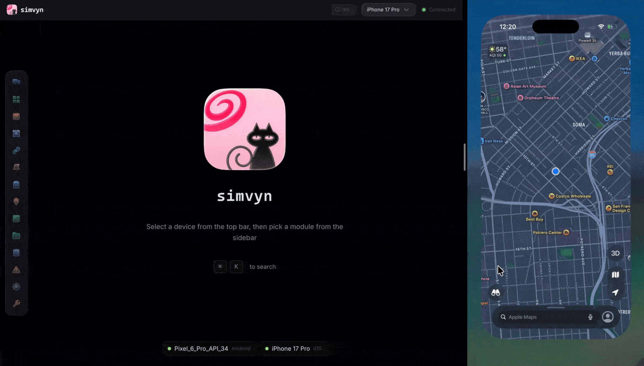 simvyn 界面截图