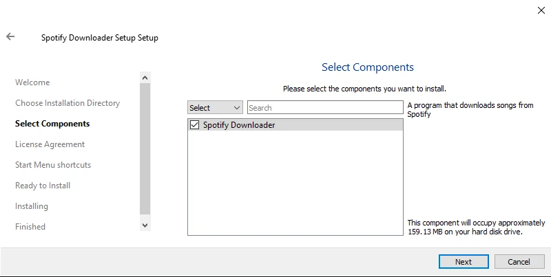 Spotify-Downloader 界面截图