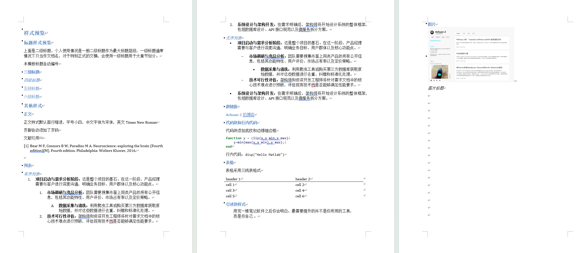 pandoc_docx_template 主界面