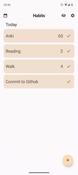 habits 界面截图