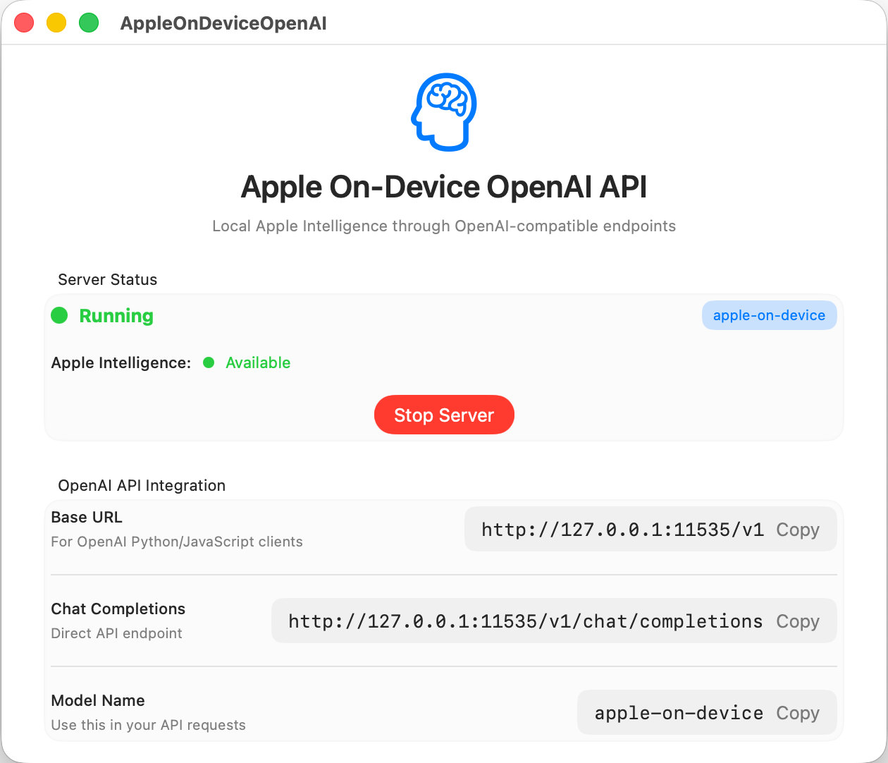 apple-on-device-openai 主界面