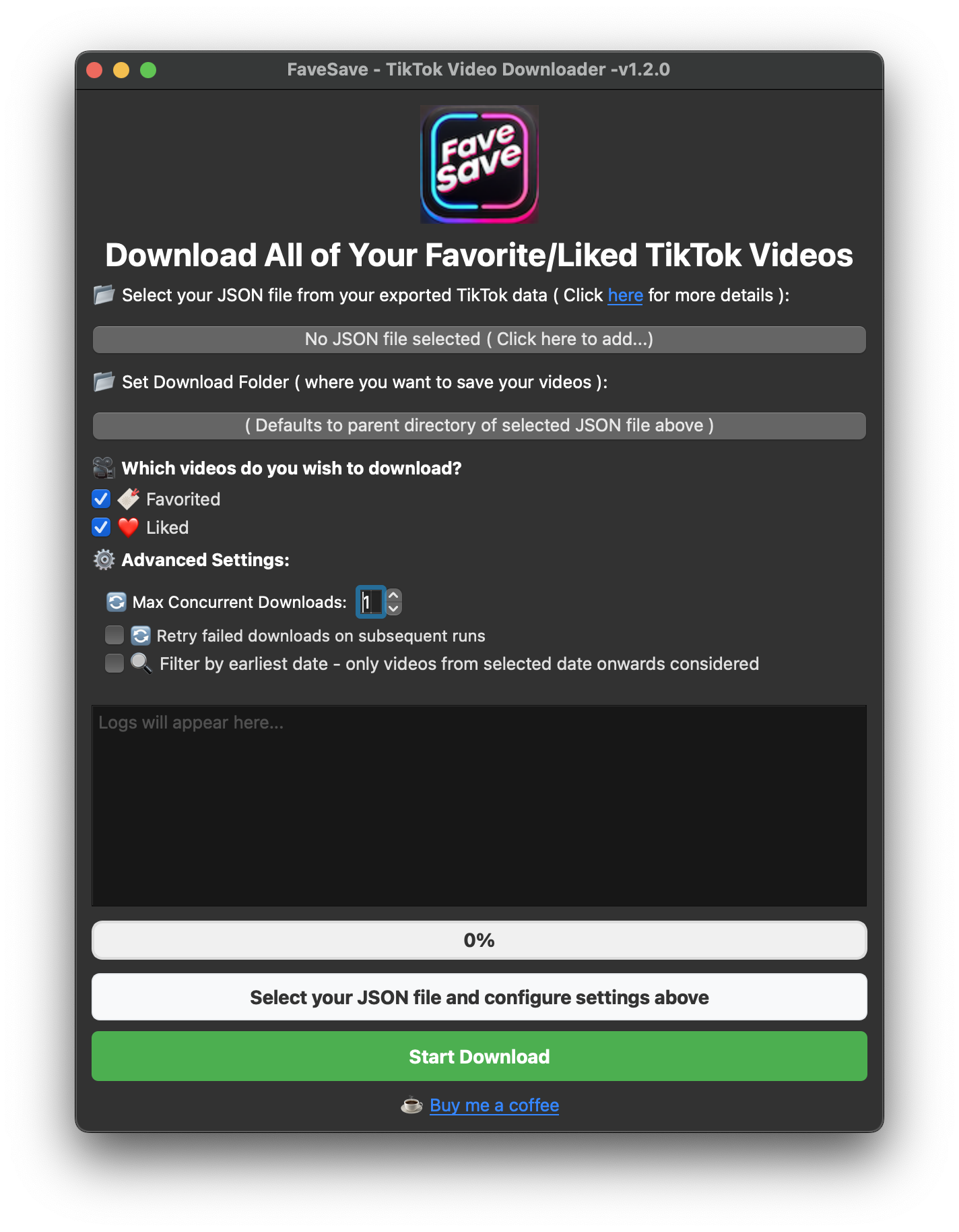 tiktok-favesave 界面截图