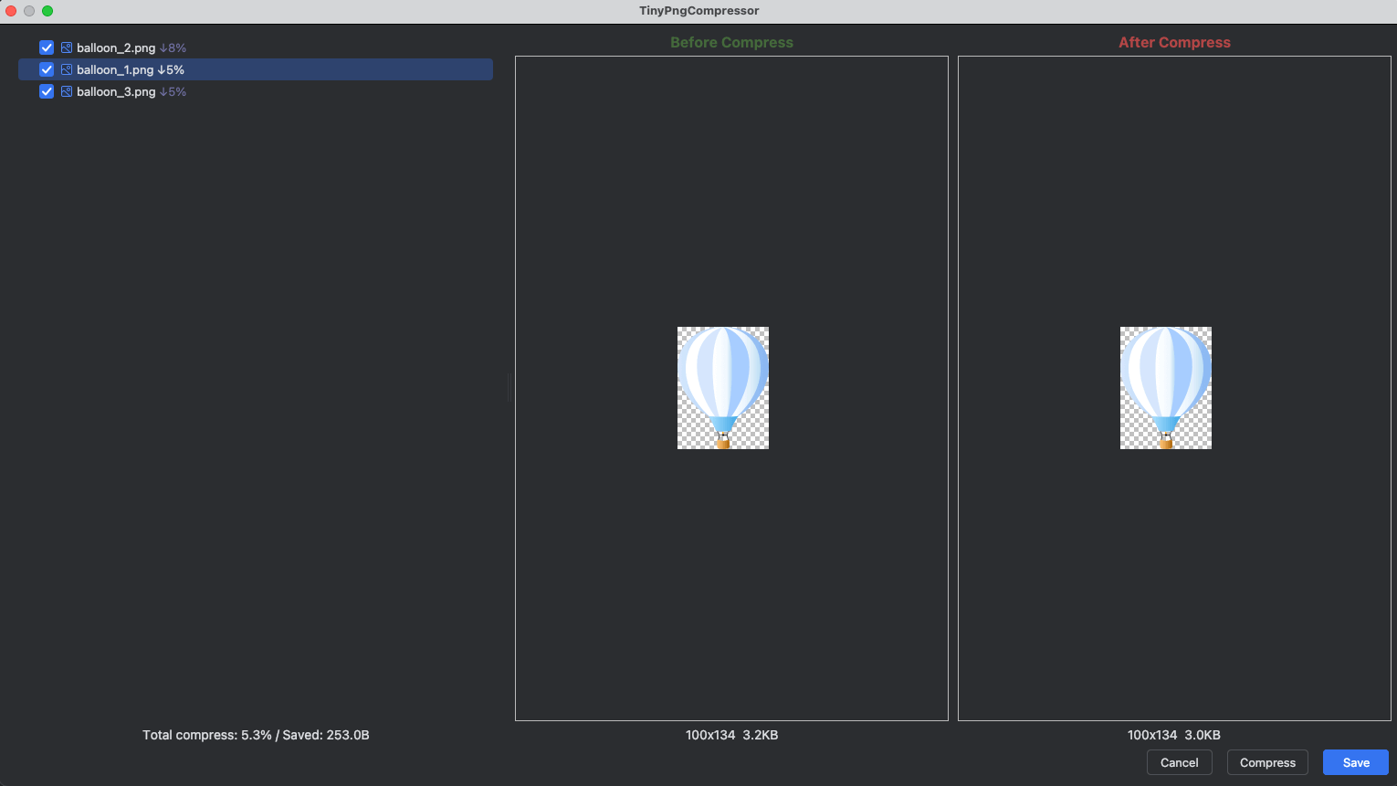 TinyPngCompressor 界面截图