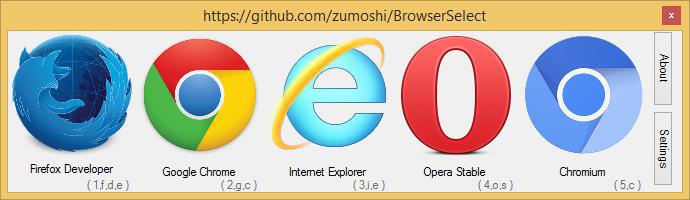 BrowserSelect 界面截图