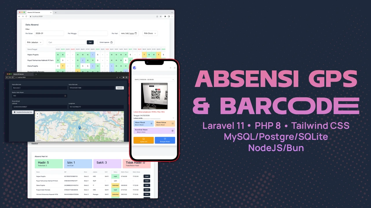 absensi-karyawan-gps-barcode 主界面